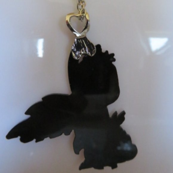 FAIRY Faerie & Unicorn PENDANT Necklace Hard Plastic (K305) - Picture 3 of 4